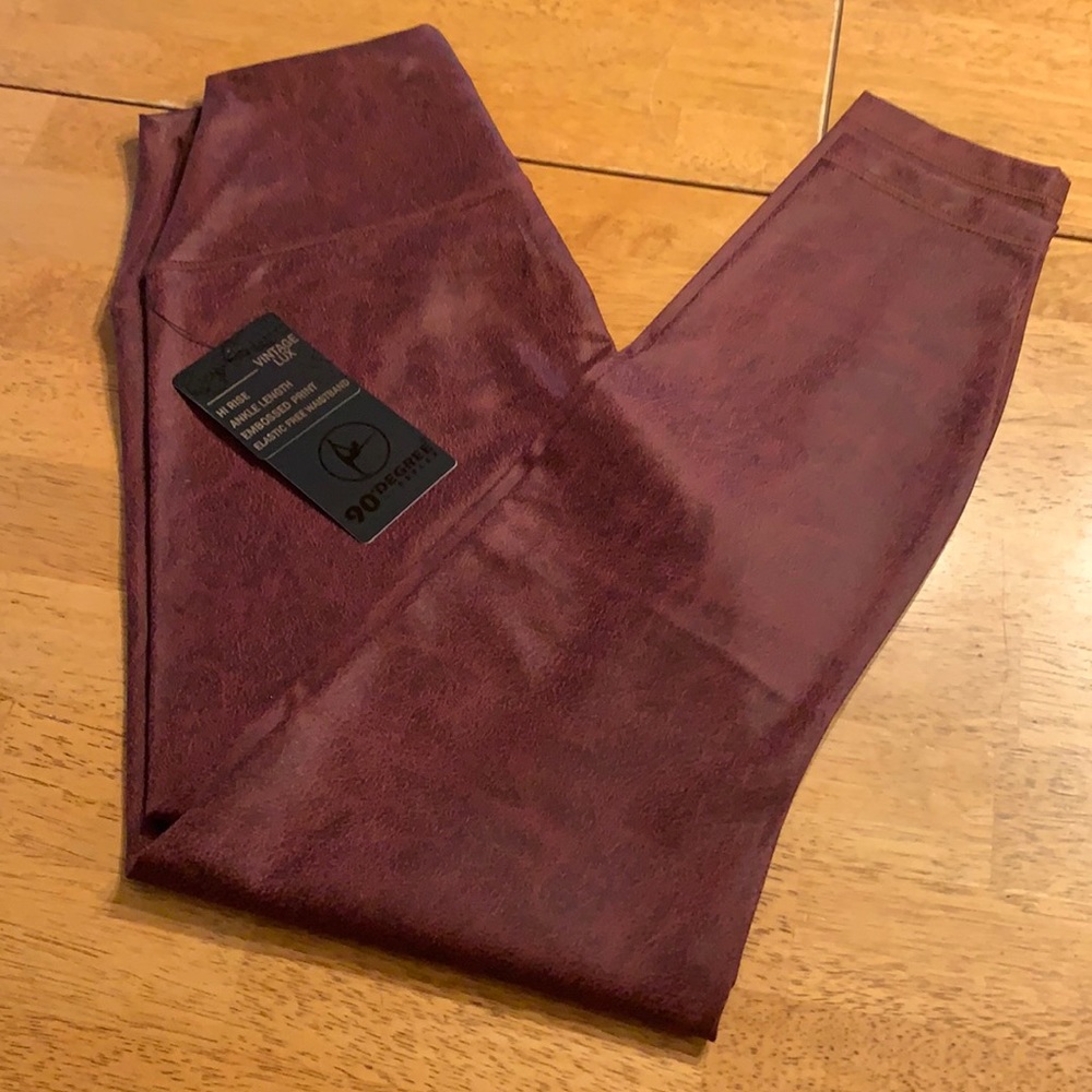 90Degree by Reflex Vintage Lux Hi Rise Elastic Free Waistband Ankle Length sz L